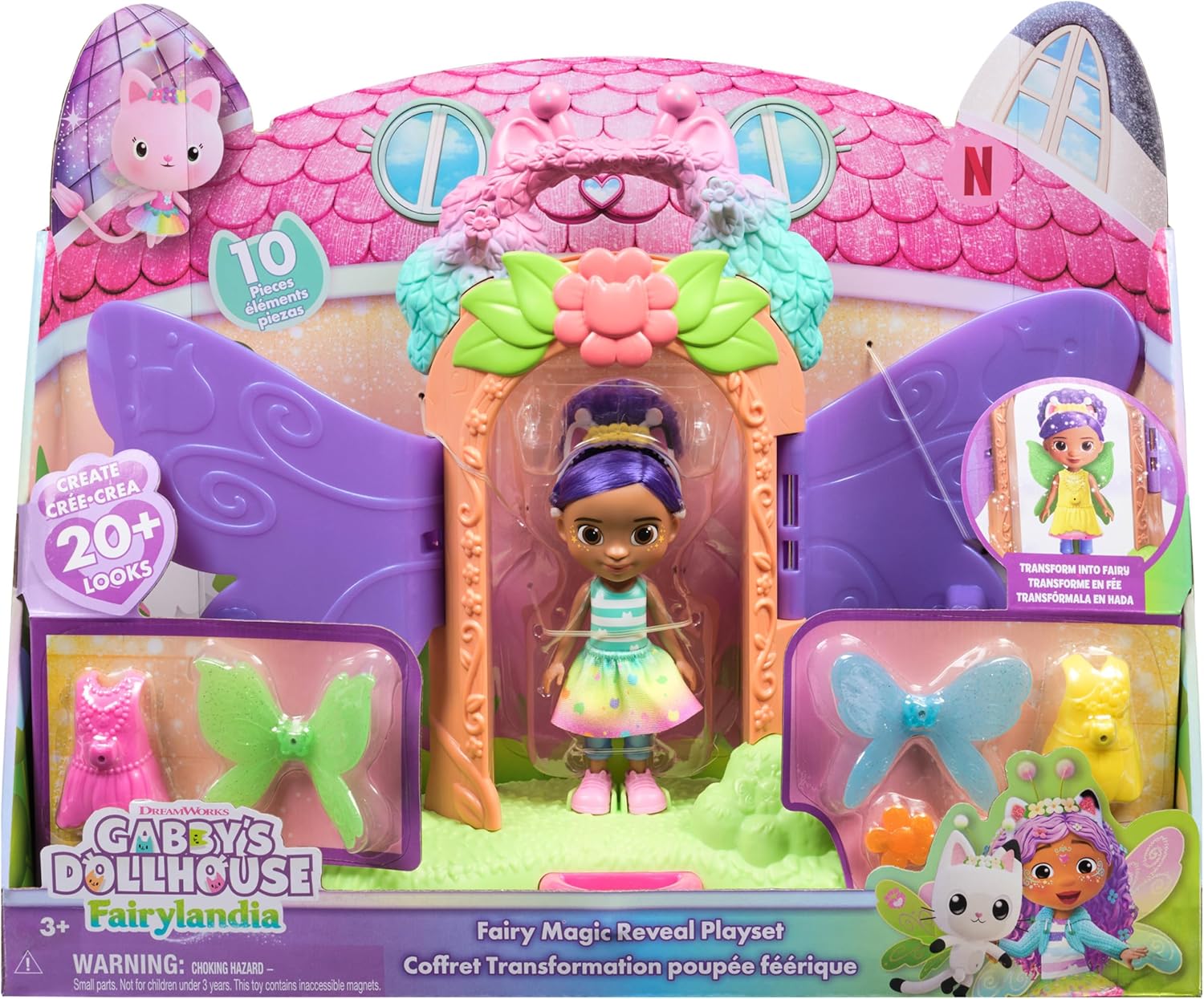 Gabbys Dollhouse Fairylandia Fairy Magic Reveal Playset