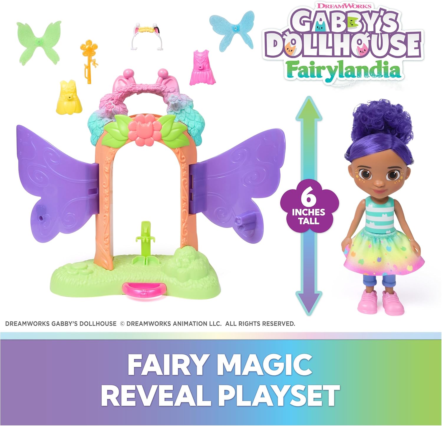Gabbys Dollhouse Fairylandia Fairy Magic Reveal Playset