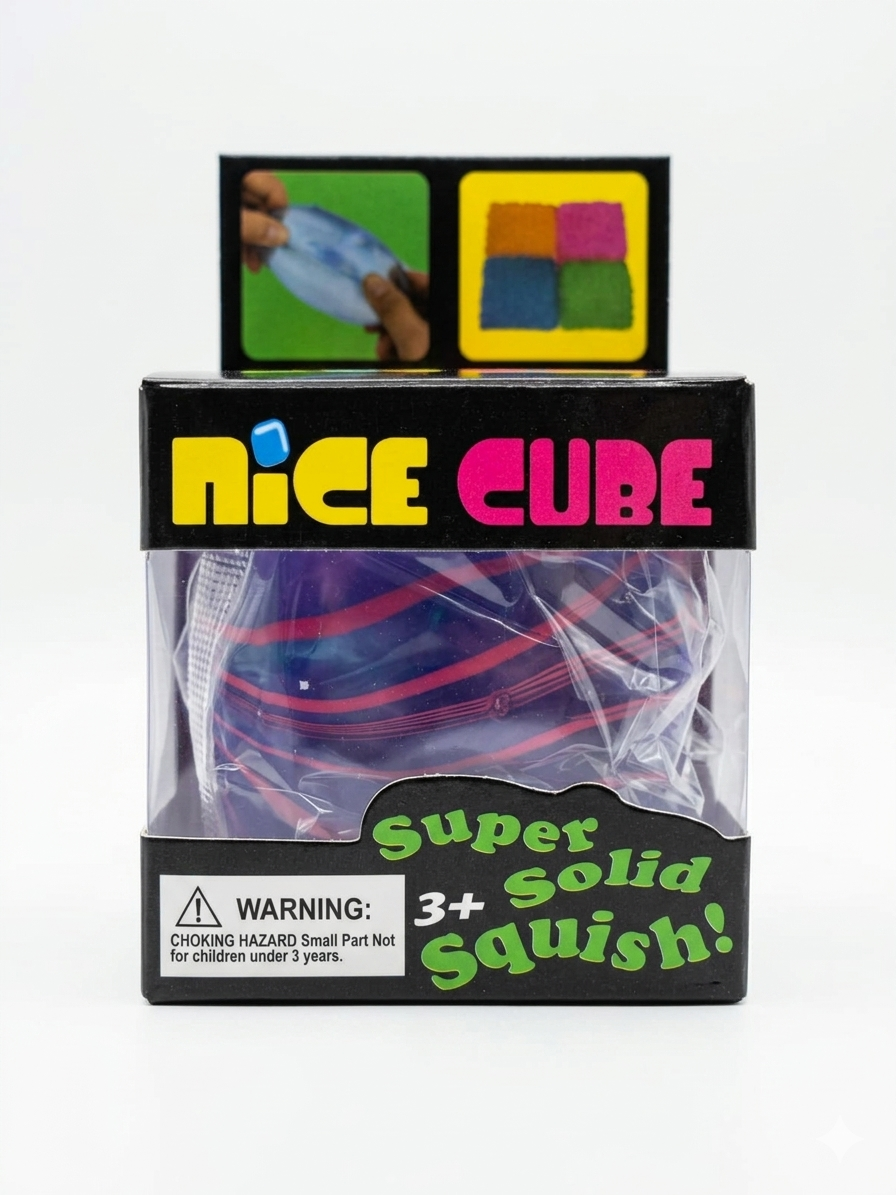 Nice Cube Super Solid Squish Squeeze Fidget Sensory Toy Blue
