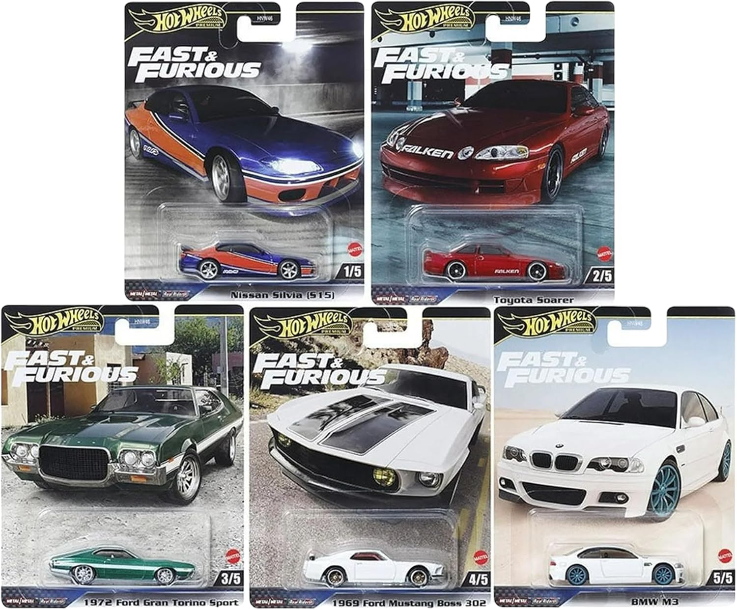 Hot Wheels Premium Fast and Furious Diecast Cars Assorted