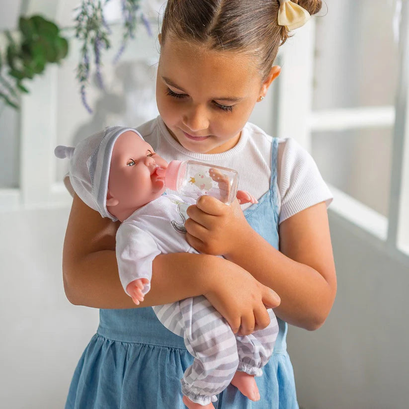 JC Toys Berenguer Boutique 15Inch Soft Body Baby Doll in Grey Outfit