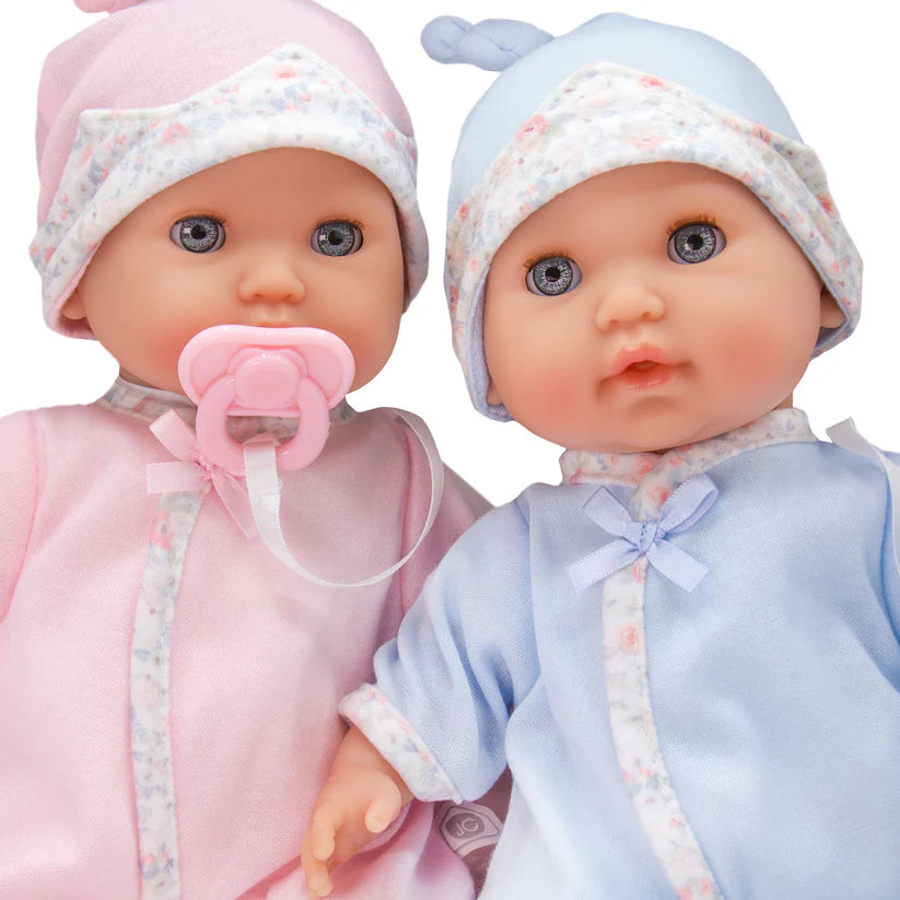 JC Toys Twin Nonis Doll Set Boy and Girl 12.5Inch with Accessories