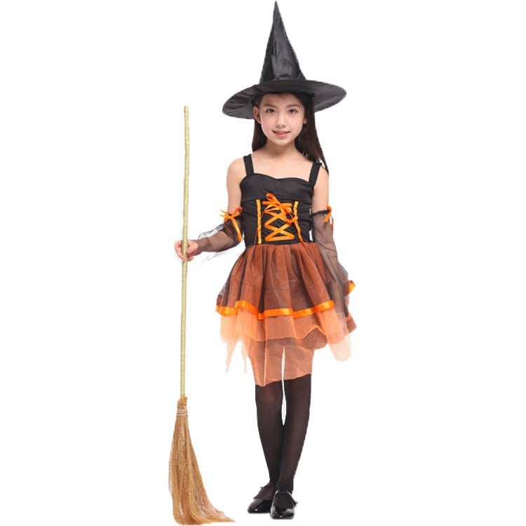 Kids Little Witch Costume Halloween Fancy Dress