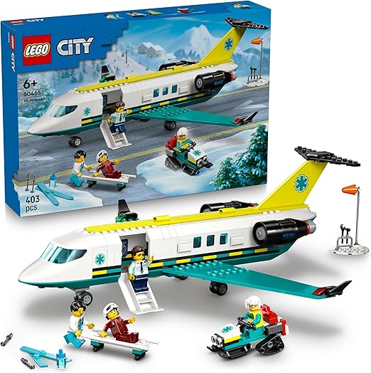Lego City Emergency Air Ambulance Airplane Toy V29