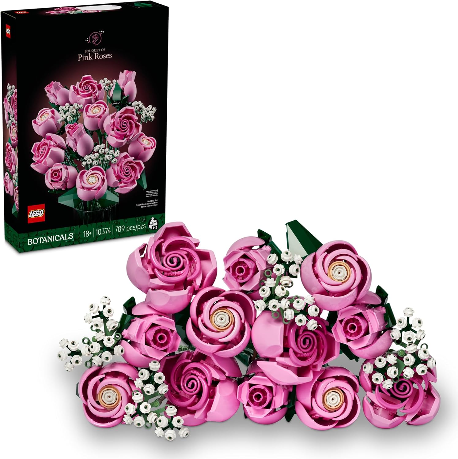 Lego Botanicals Bouquet of Pink Roses 789Pcs