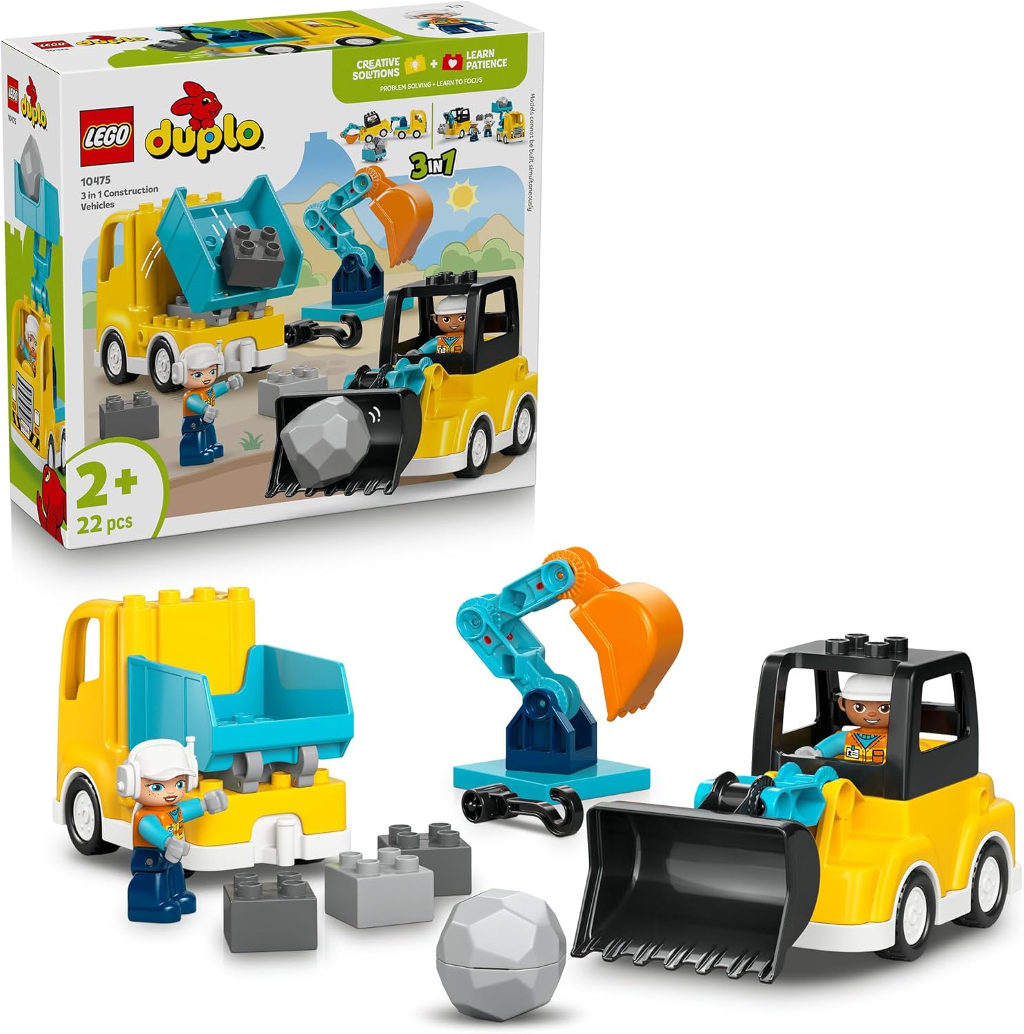 Lego Duplo 10475 3 in 1 Construction Vehicles 22Pcs