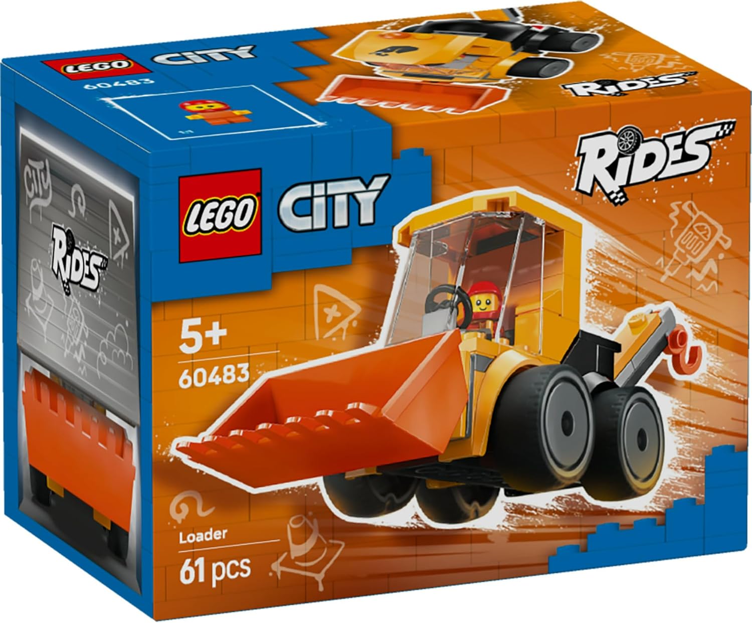 Lego 60483 City Ride Construction Loader 61Pcs