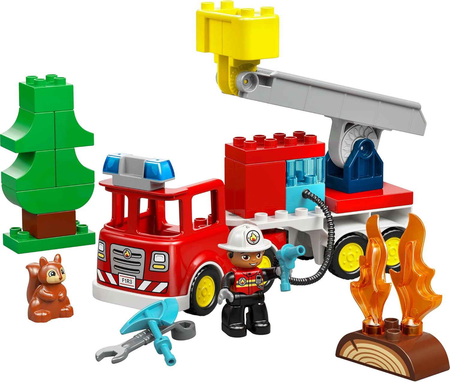 Lego Duplo 10473 Fire Truck with Hose and Firefighter 28Pcs