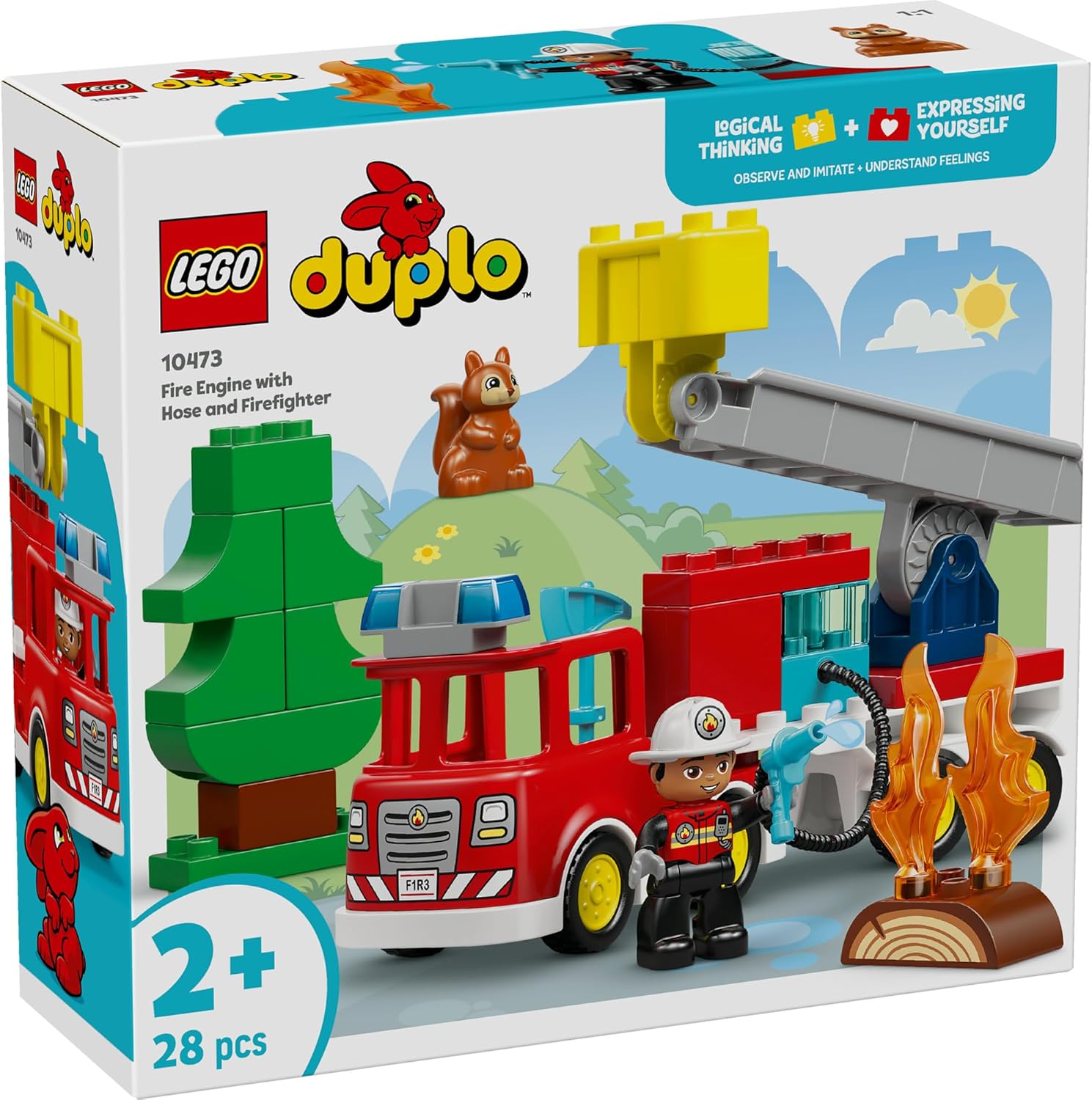 Lego Duplo 10473 Fire Truck with Hose and Firefighter 28Pcs