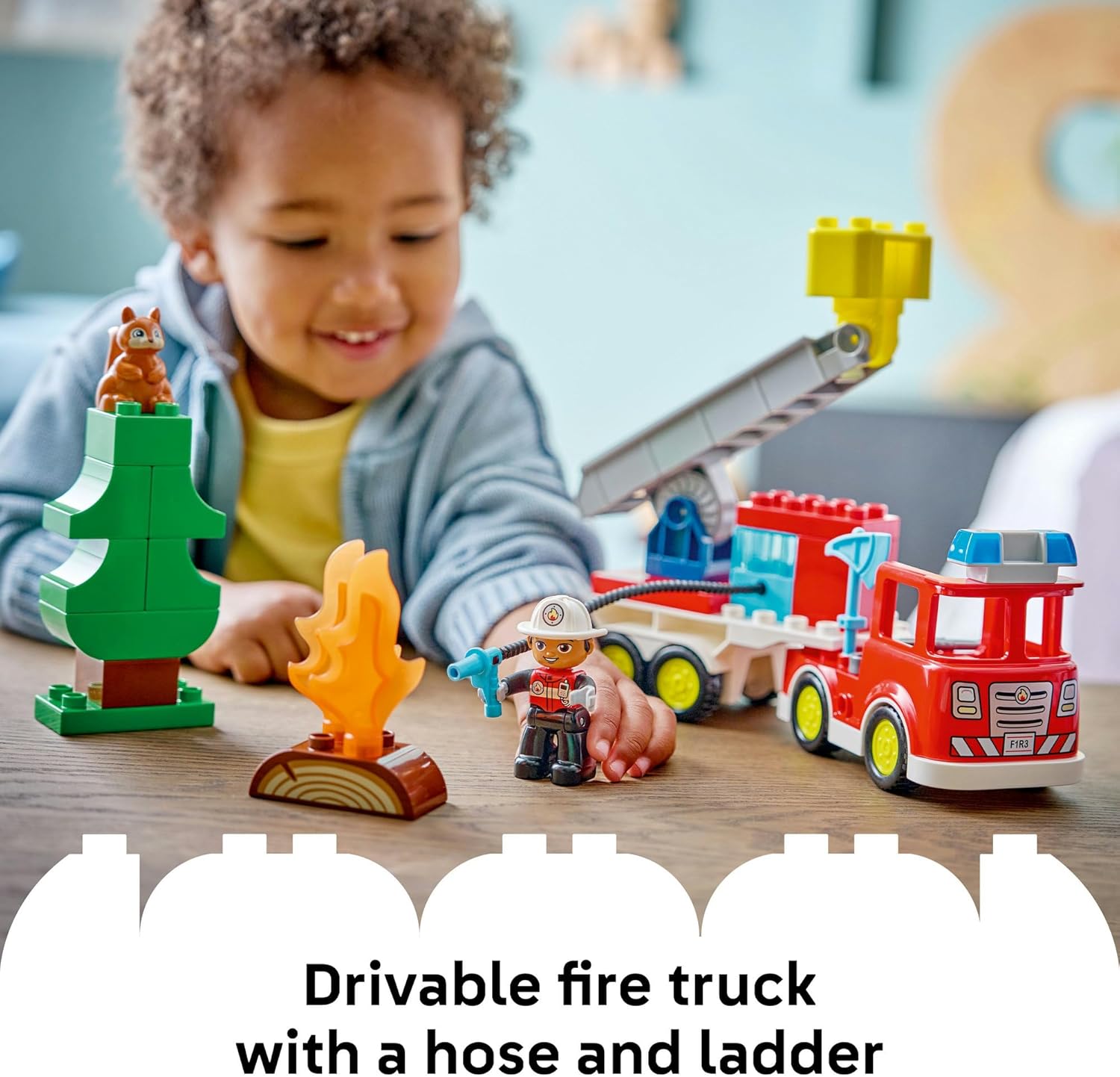 Lego Duplo 10473 Fire Truck with Hose and Firefighter 28Pcs