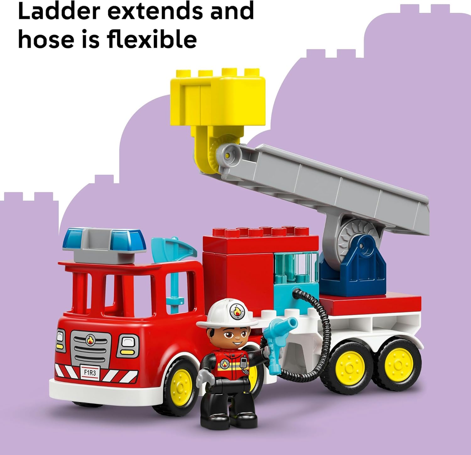 Lego Duplo 10473 Fire Truck with Hose and Firefighter 28Pcs