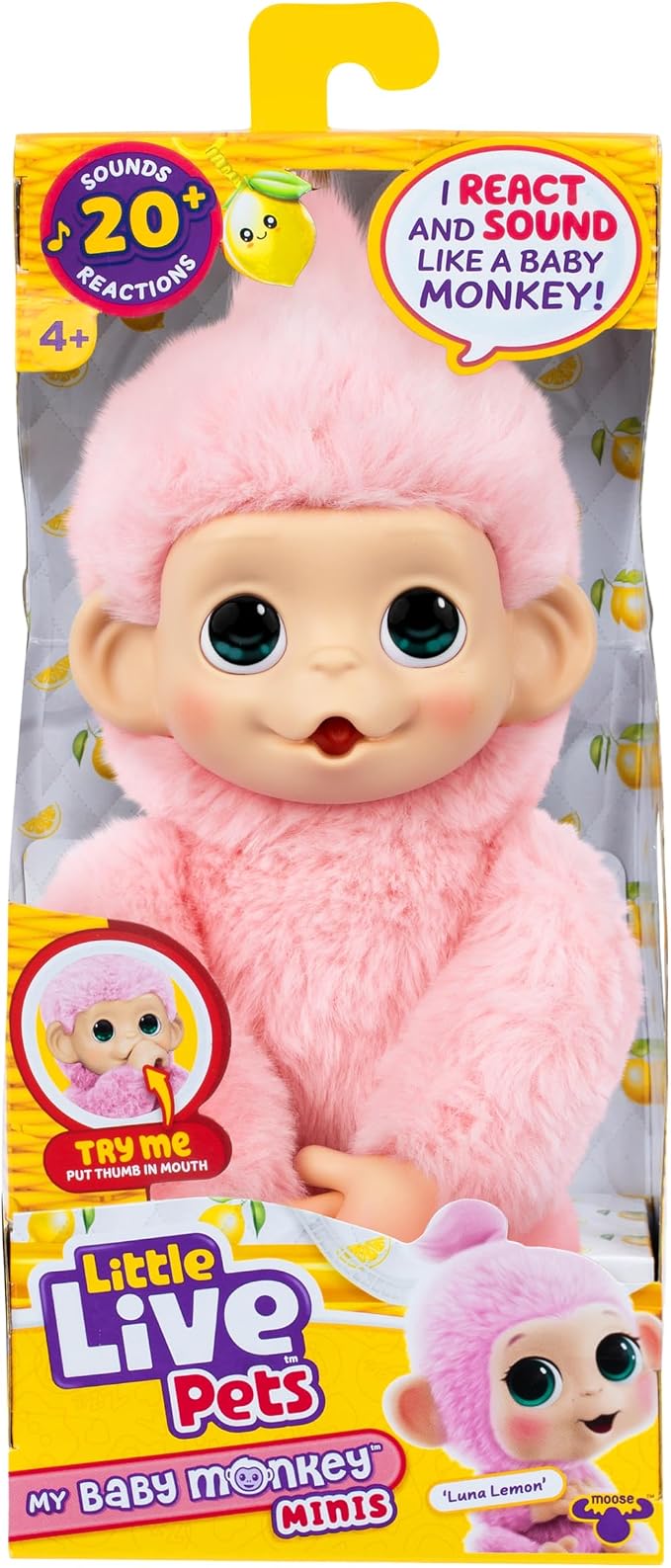 Little Live Pets My Baby S3 Minis Monkey Luna Lemon