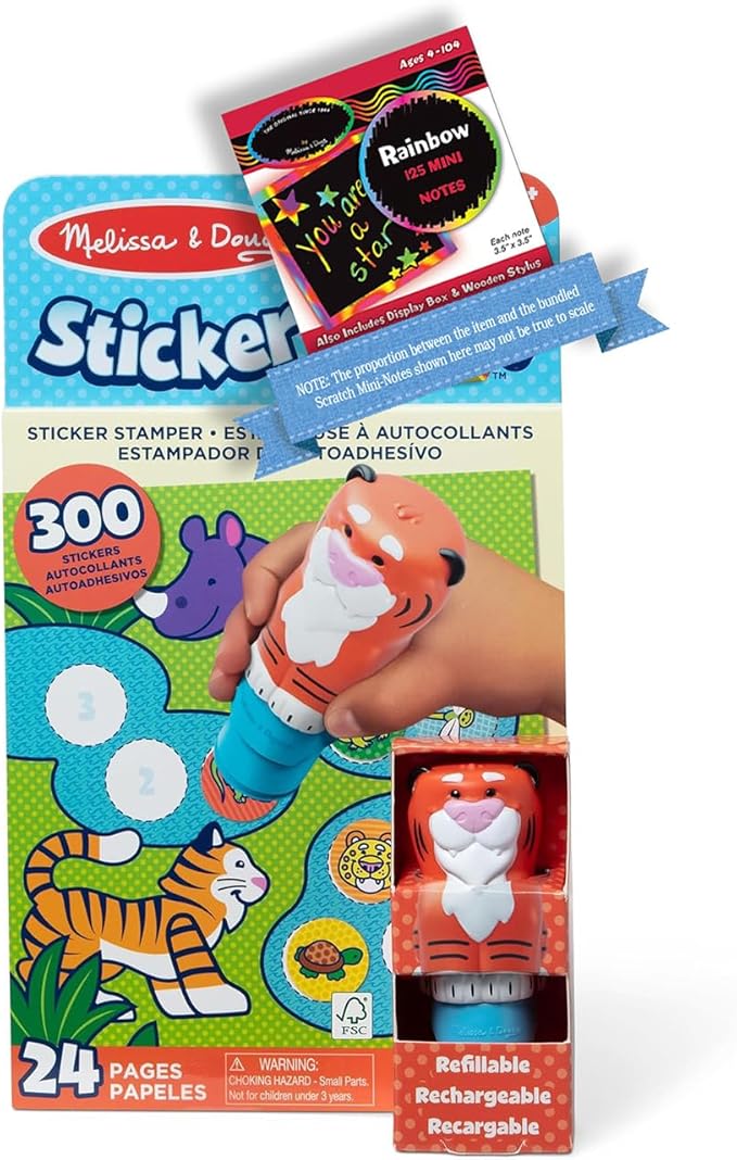 Melissa & Doug Sticker Wow Sticker Stamper and Activity Pad Tiger