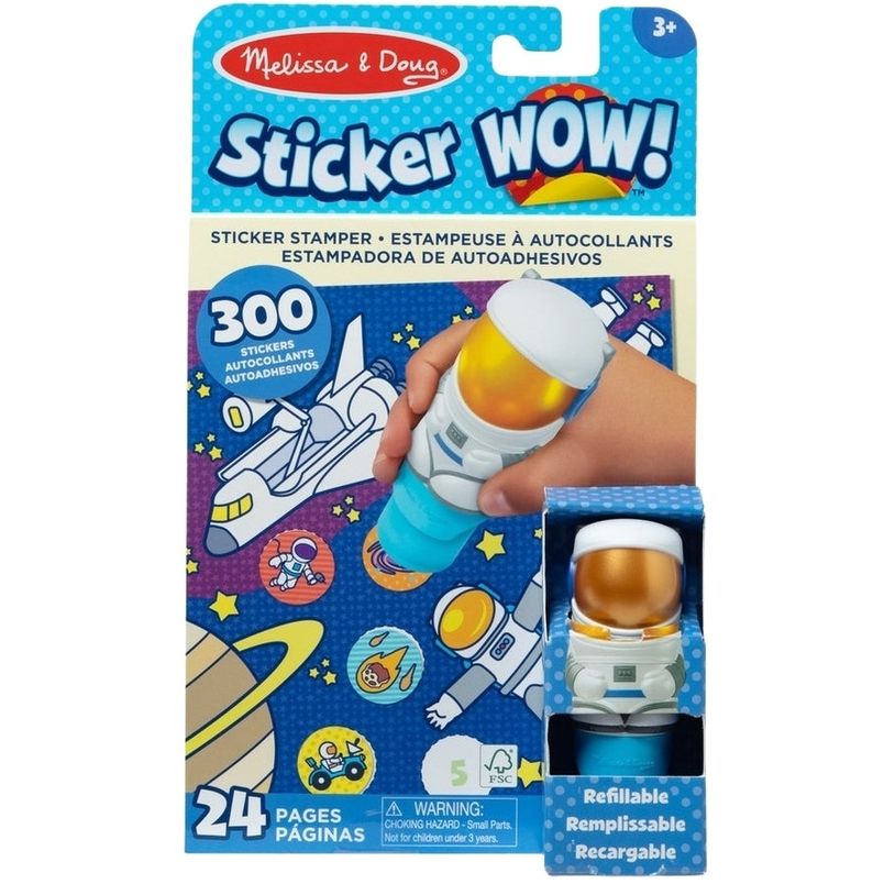 Melissa & Doug Sticker Wow Sticker Stamper and Activity Pad Astronaut