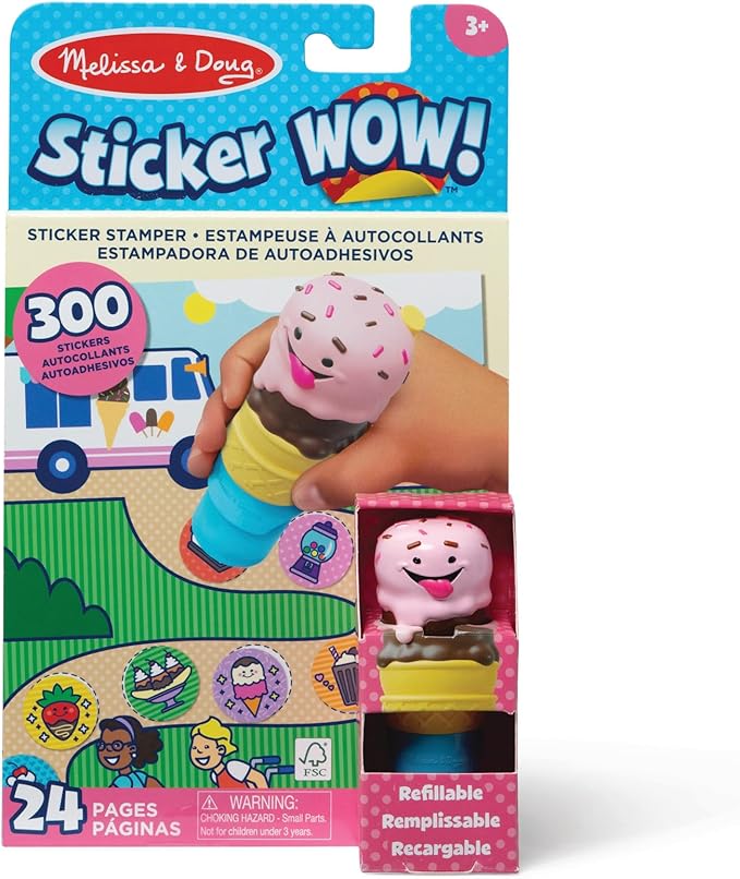 Melissa & Doug Sticker Wow Sticker Stamper and Activity Pad Ice Cream