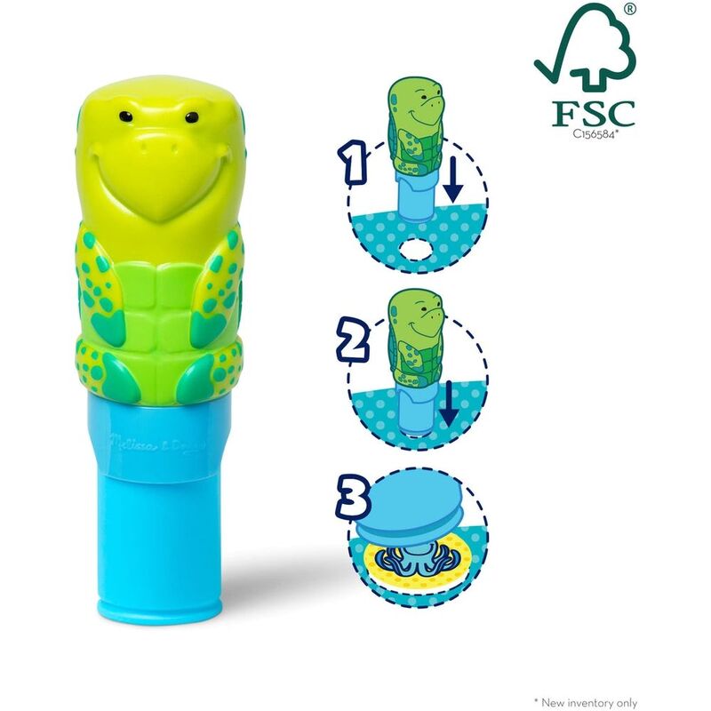 Melissa & Doug Sticker Wow Sticker Stamper and Activity Pad Turtle