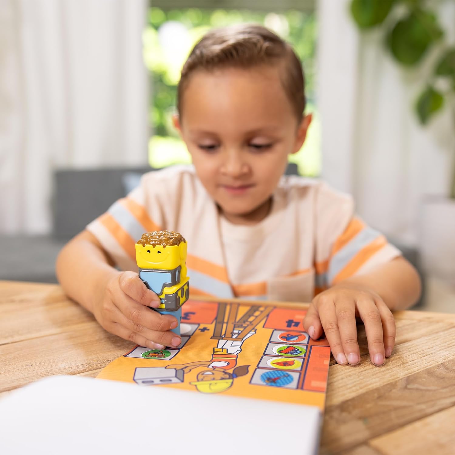 Melissa & Doug Sticker Wow Sticker Stamper and Activity Pad Construction