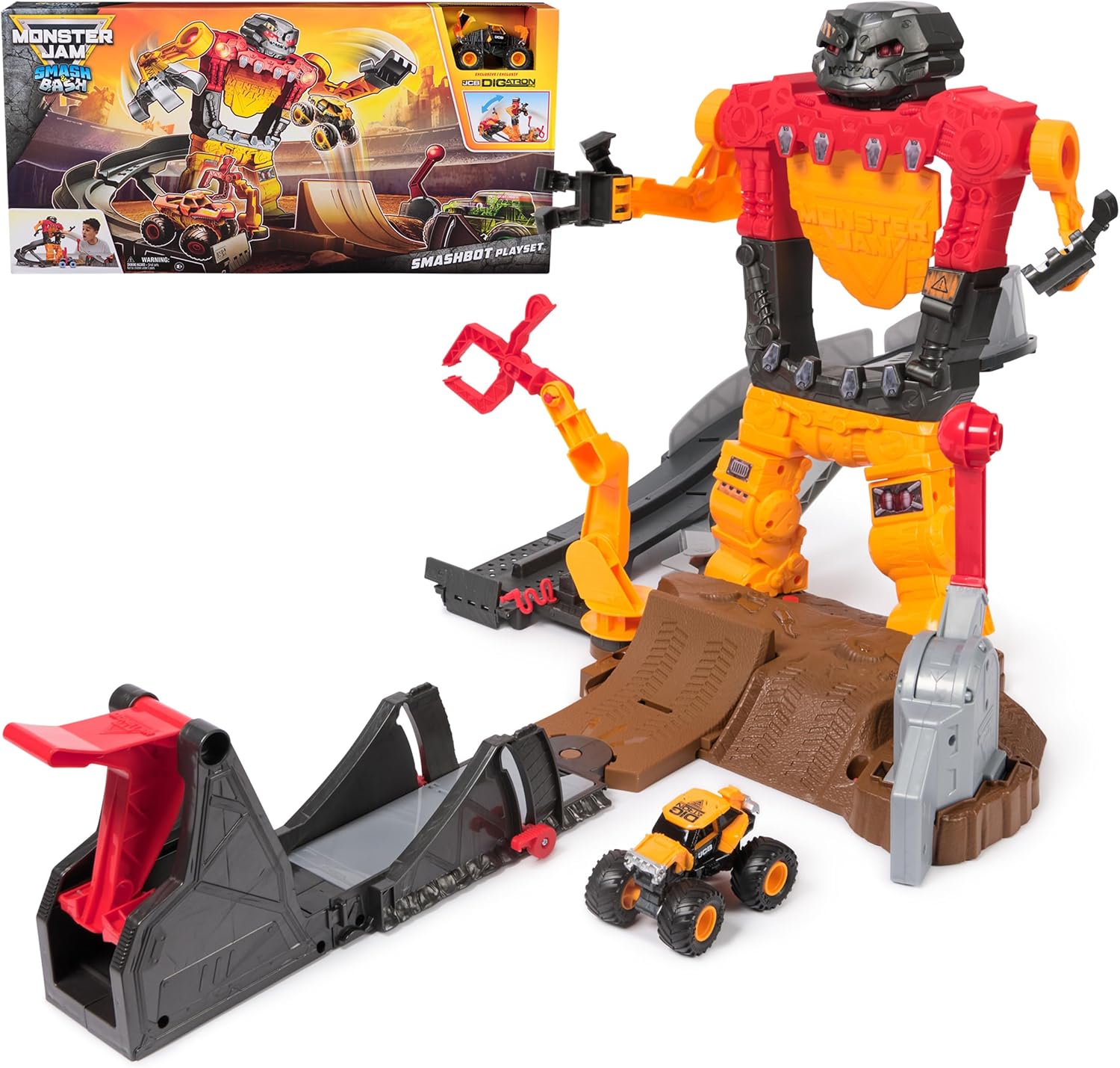 Monster Jam 1:64 Scale Smash and Bash Smashbot Playset