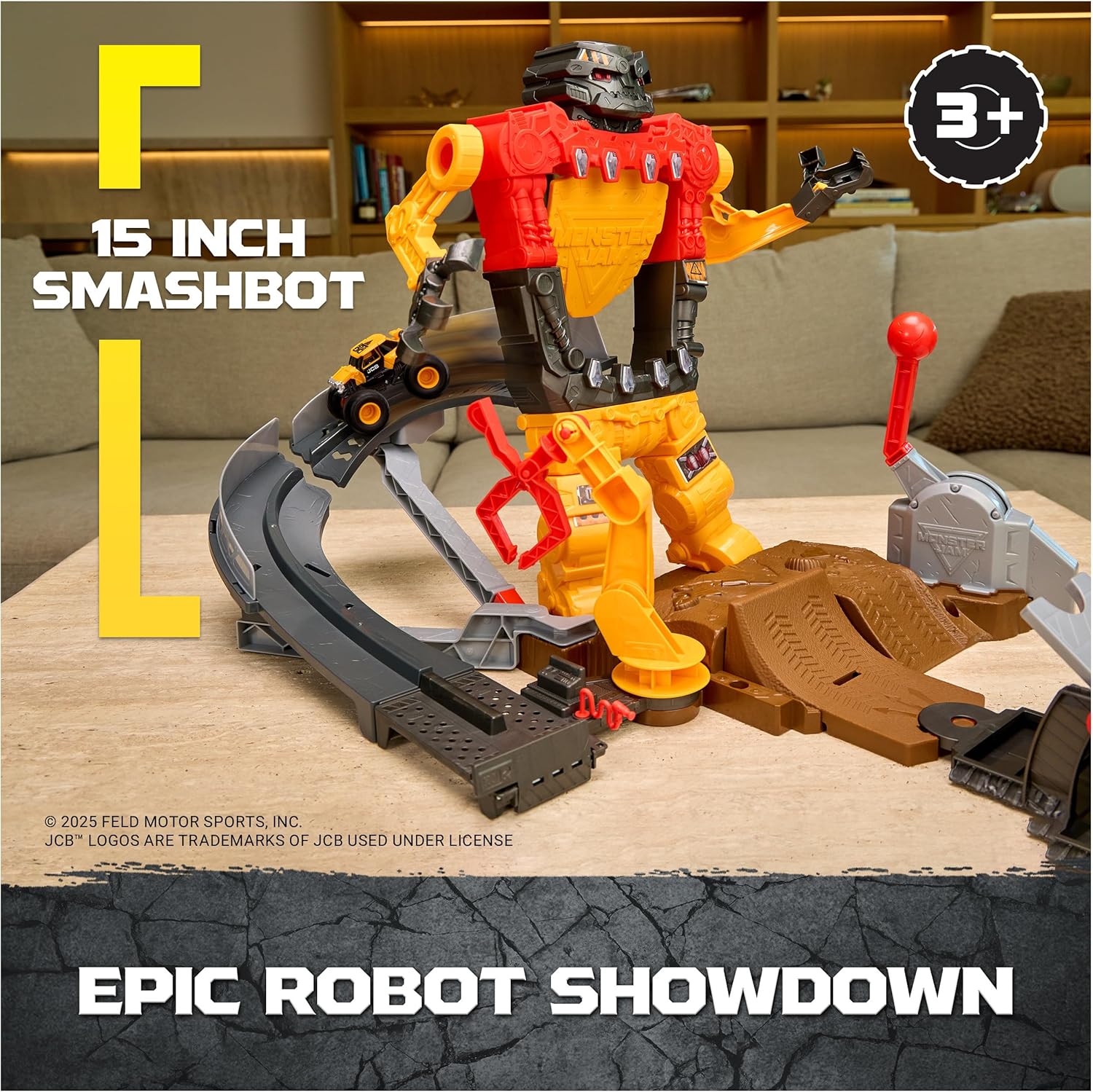 Monster Jam 1:64 Scale Smash and Bash Smashbot Playset