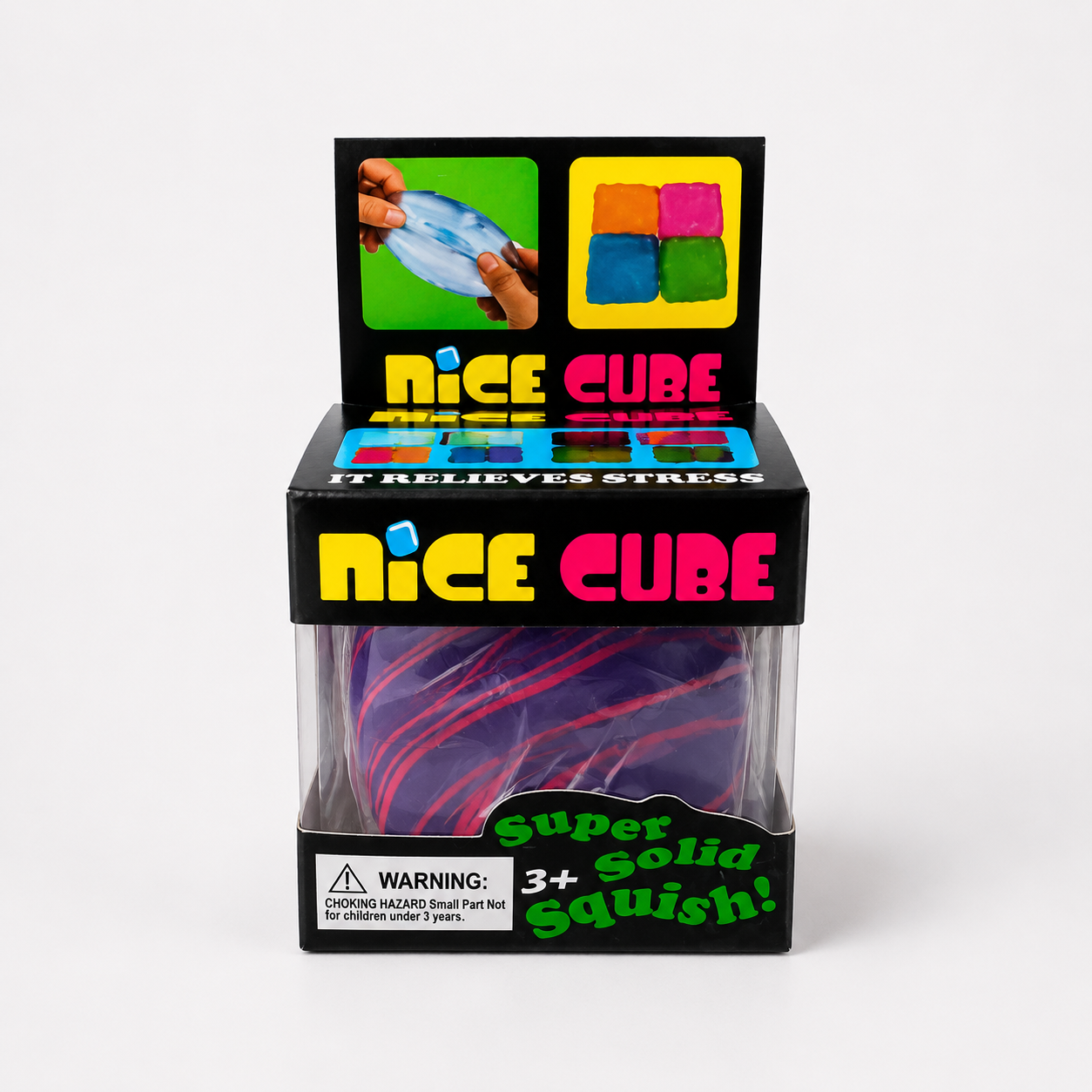 Nice Cube Super Solid Squish Squeeze Fidget Sensory Toy Purple