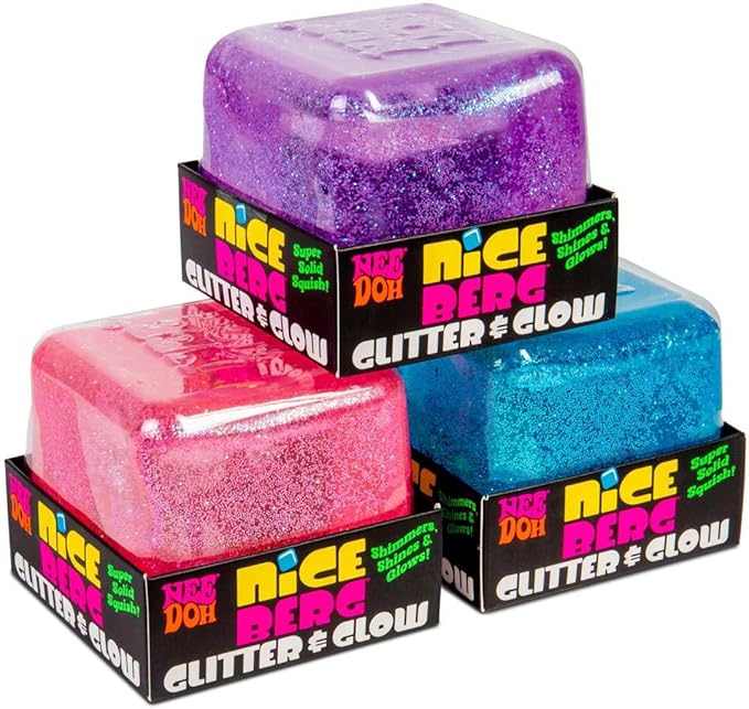 Nee Doh Nice Berg Glitter & Glow Assorted Squishy Toy-1Pc