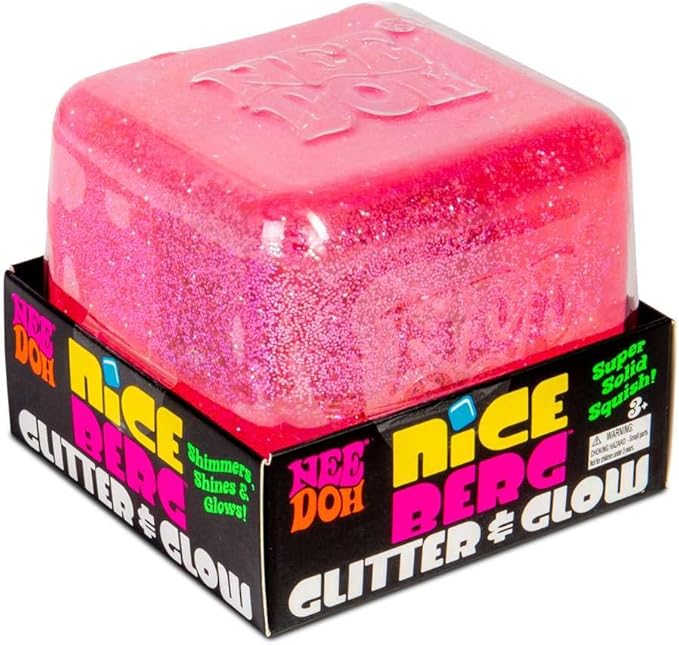 Nee Doh Nice Berg Glitter & Glow Assorted Squishy Toy Pink