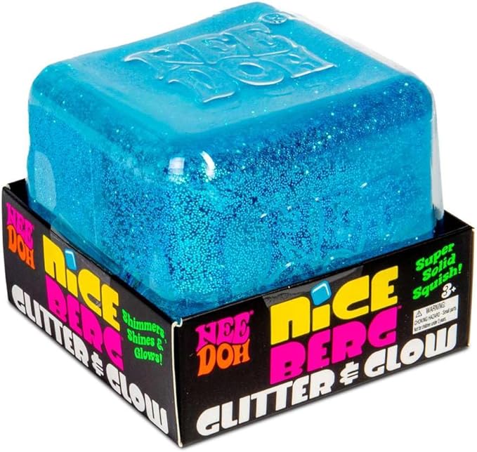 Nee Doh Nice Berg Glitter & Glow Assorted Squishy Toy Blue