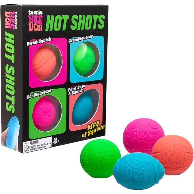 Nee Doh Hot Shots Teenie Multi-Pack Squishy Fidget Toys