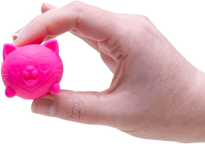 Nee Doh Cool Cats Teenie Multi-Pack Squishy Squeeze Toy Size