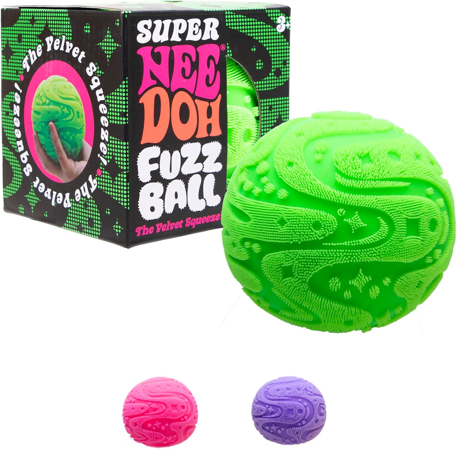 Nee Doh Super NeeDoh Fuzzball Assorted Squishy Toy-1Pc