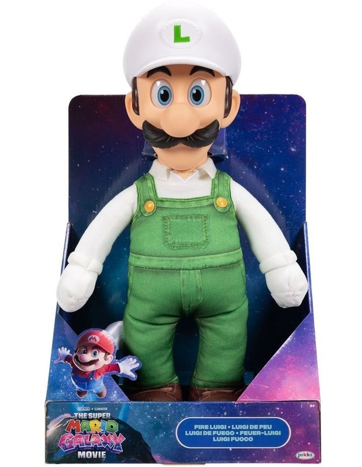 Nintendo Super Mario2 Movie Jumbo Roto Plush Fire Luigi
