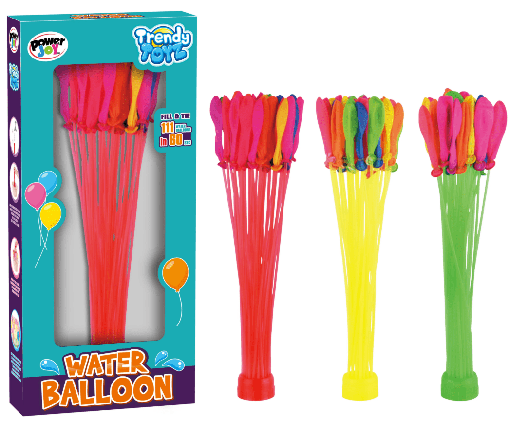 Power Joy Trendy Water Balloon 111PCS Assorted
