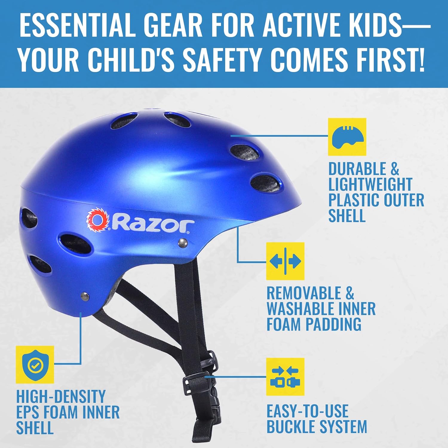 Razor Child Helmet Satin Blue V17