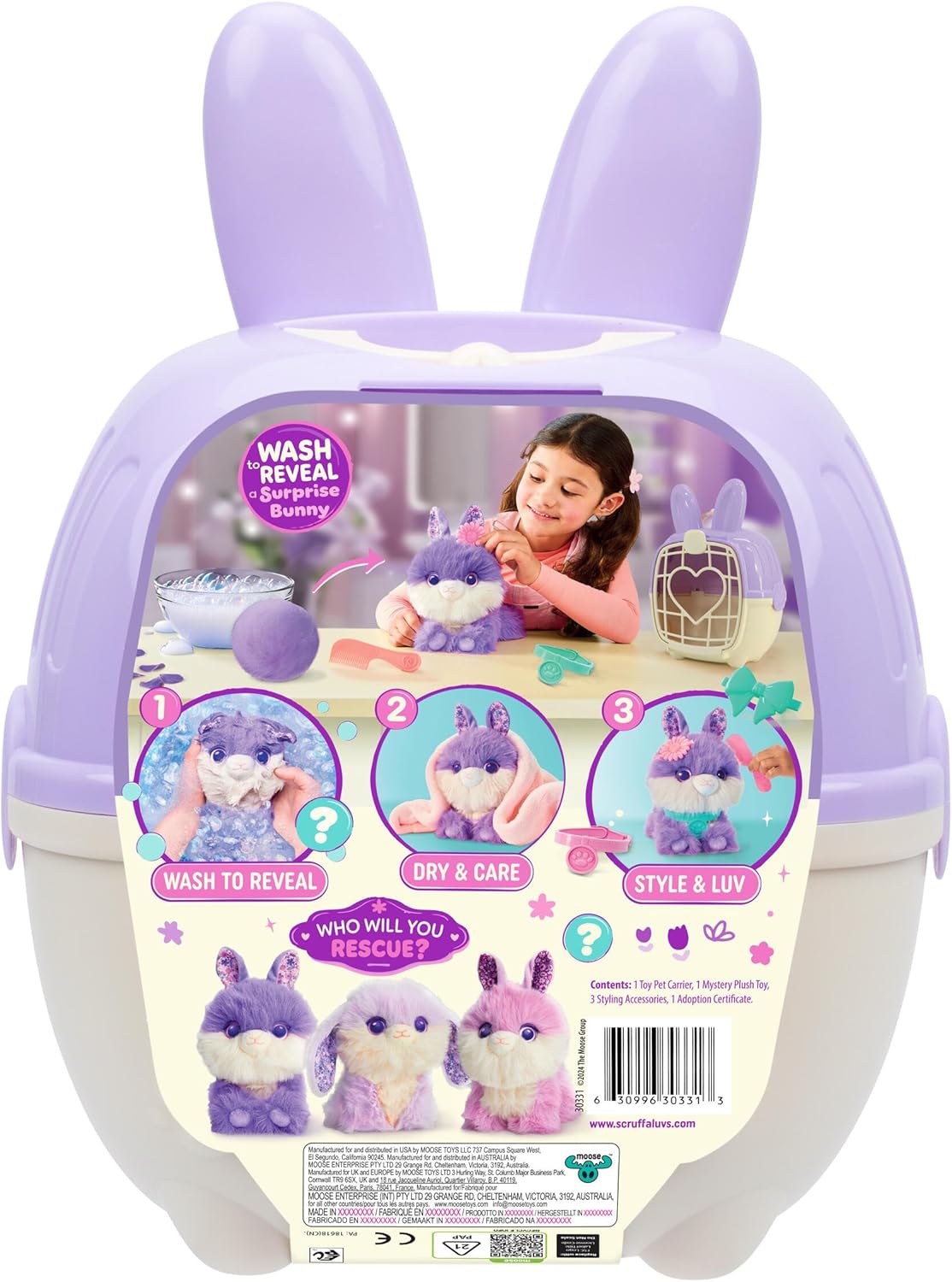 ScruffaLuvs Bunny Scruff Surprise Plush Toy 14cm