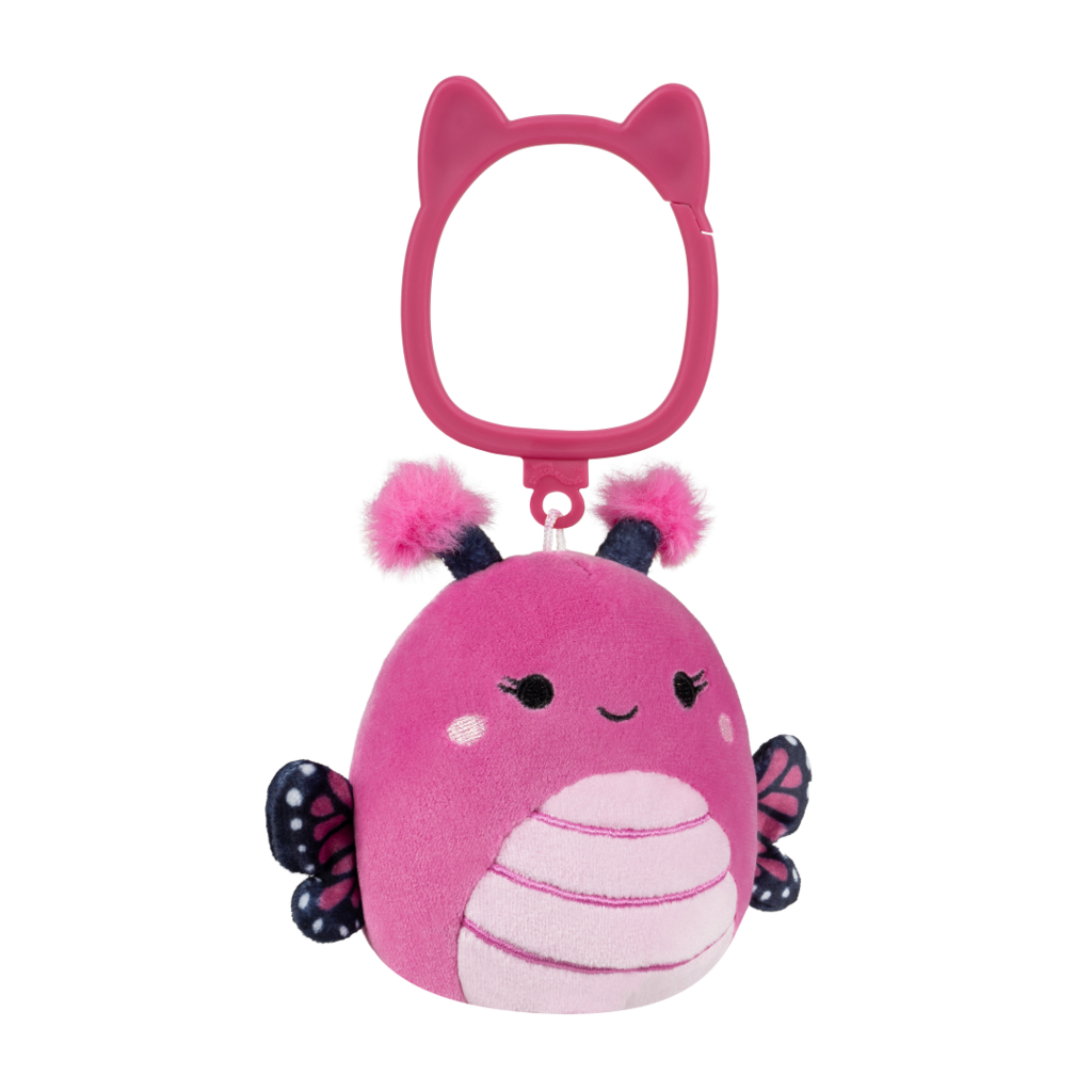 Squishmallows Plush Keychain Marcelina Raspberry Pink Monarch Butterfly 9cm
