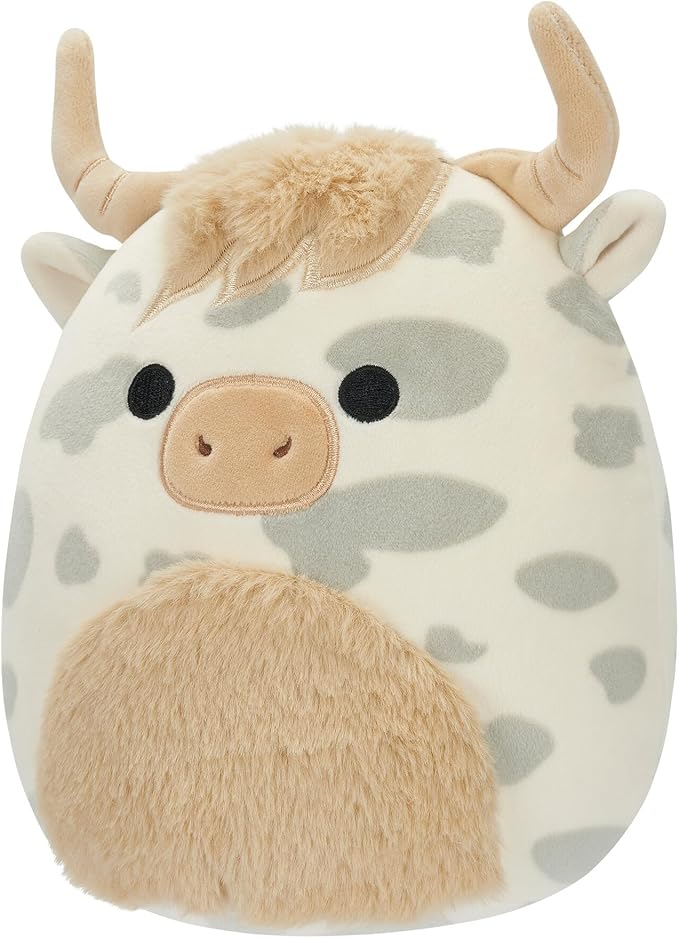 Buy Squishmallows Little Plush Borsa Grey Spotted Highland Cow 7.5 Inch