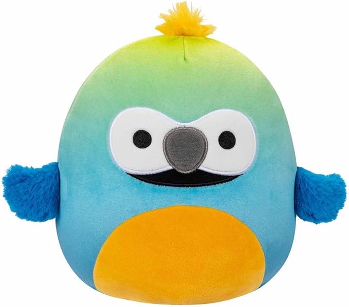 Squishmallows Little Plush Baptise Blue and Yellow Macaw 7.5 Inch