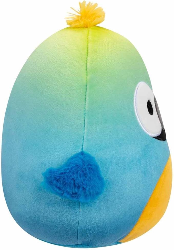 Squishmallows Little Plush Baptise Blue and Yellow Macaw 7.5 Inch Side