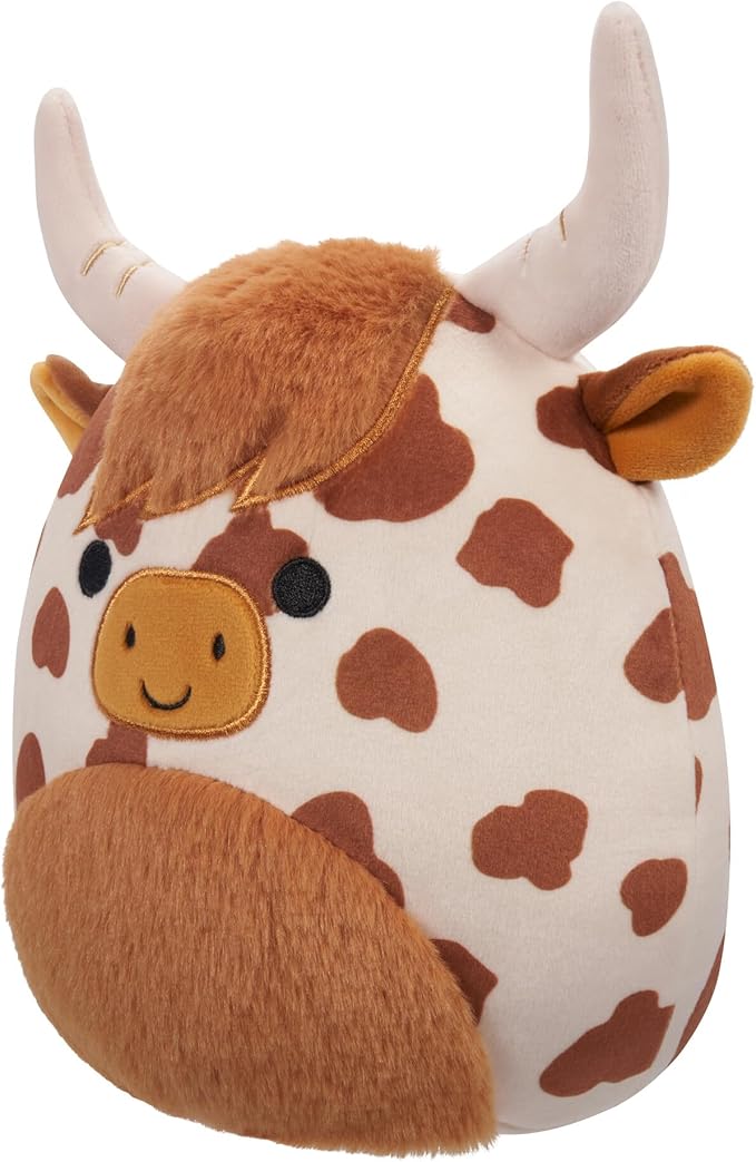 Buy Squishmallows Little Plush Alonzo Brown and White Highland Cow 7.5 Inch