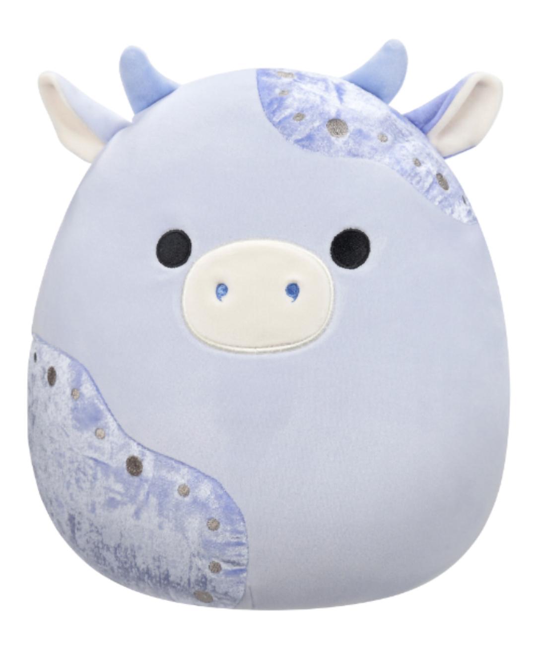 Squishmallows Medium Plush Velvet Cow with Blue Patches 12 Inch