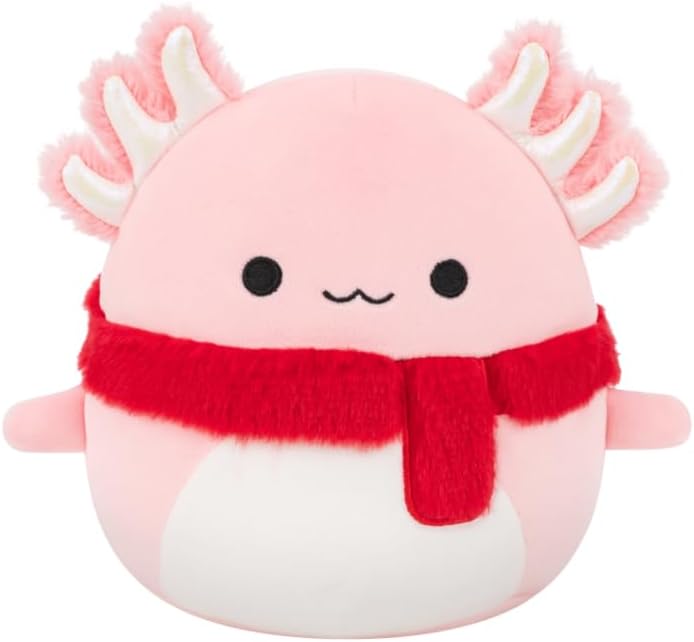 Squishmallows أكسولوتل الوردي مع وشاح ناعم - آرتشي محشو 30 سم