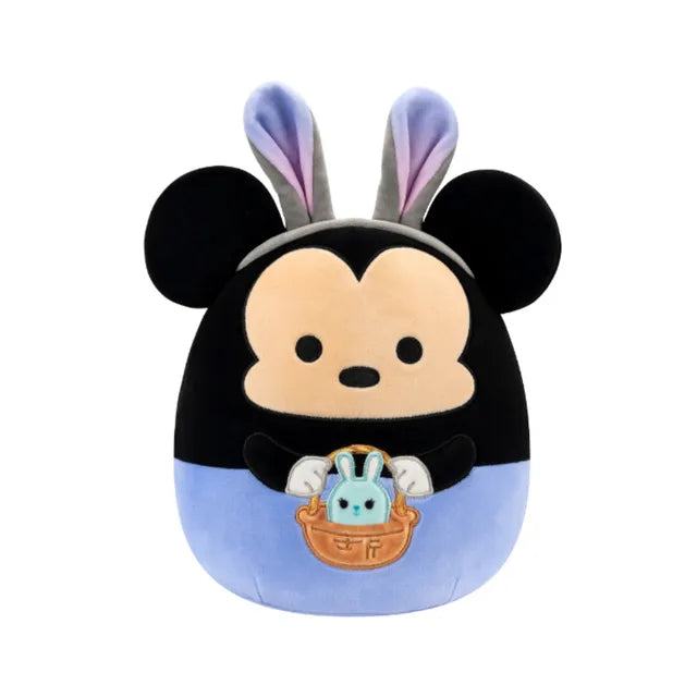 Squishmallows Plush Mickey in Blue Pants with Bunny Ears 8 Inch