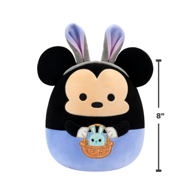 Squishmallows Plush Mickey in Blue Pants with Bunny Ears