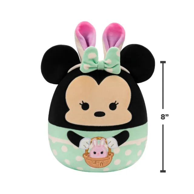 Squishmallows Plush Minnie in Green Dress with Bunny Ears 8 Inch Size