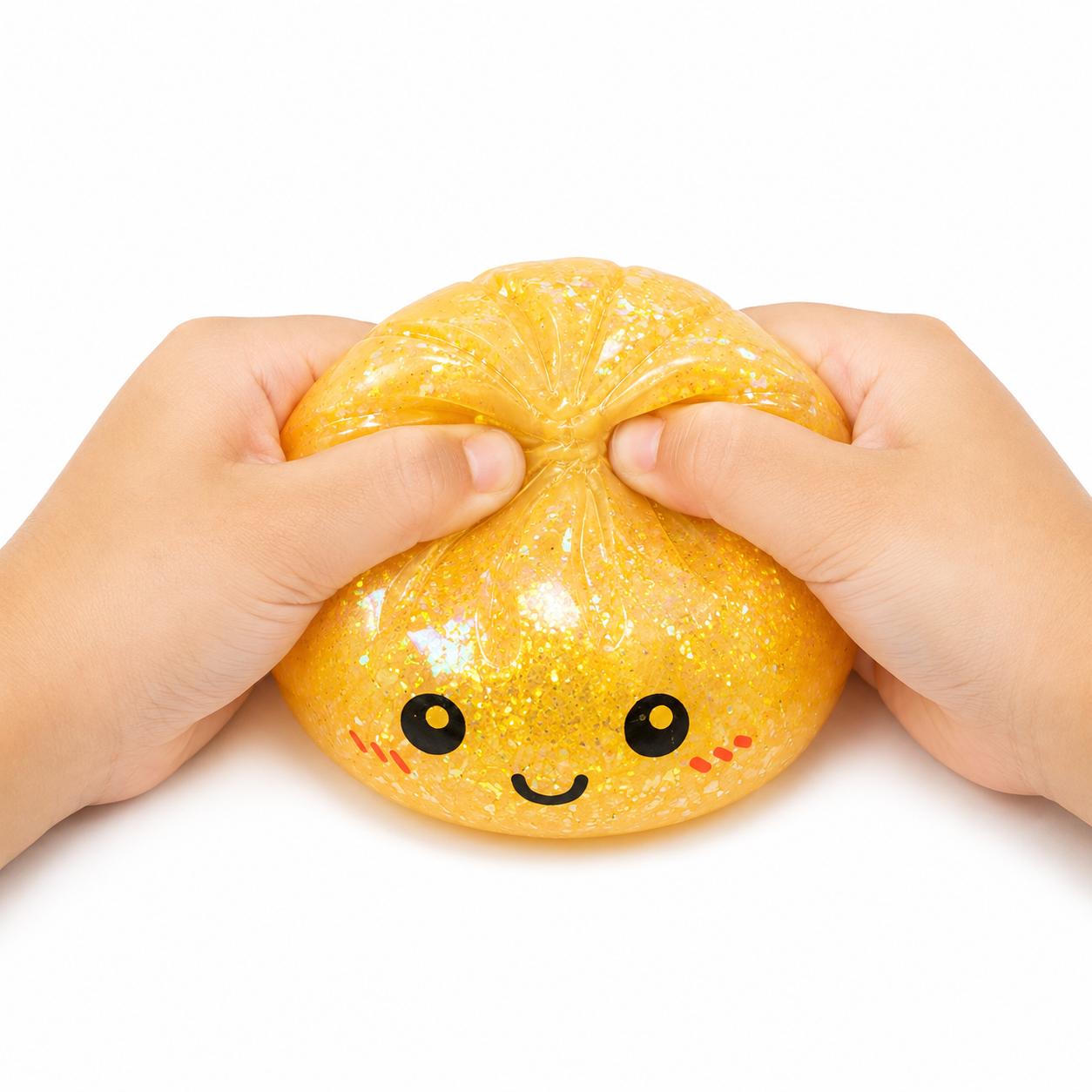 Dumpling Squishy Series 2 Squeezy Bun 6 Color Mystery Small Glitter Box Assorted