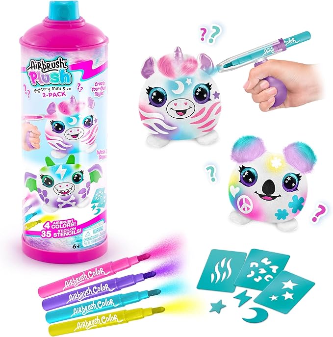 Buy Airbrush Plush Mini Mystery Kit Neon 2 Pack | Yallatoys.com