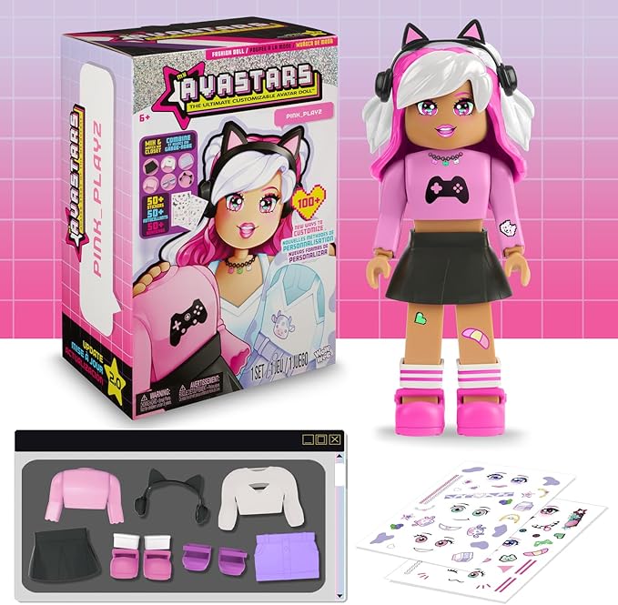 Buy Avastars Fashion Doll Pink Playz With 2 Outfits | Yallatoys.com