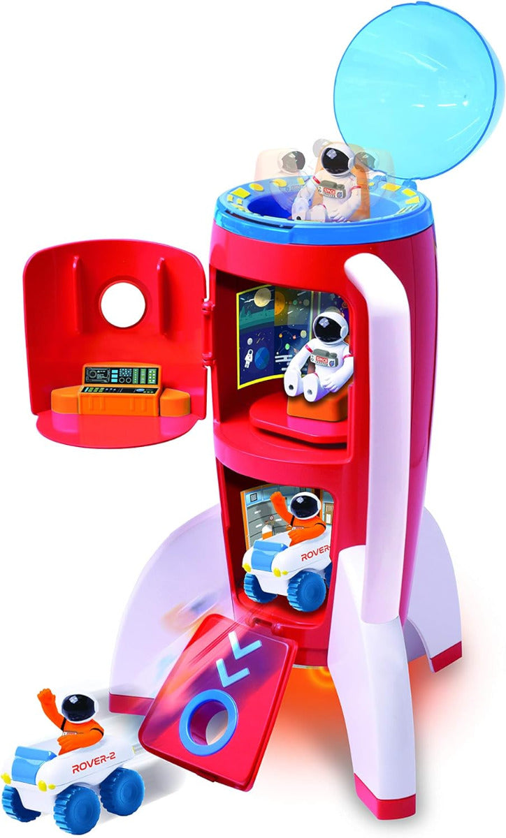 Buy Astro Venture Spaceship Rocket Toy Playset with 2 Astronauts and Rover Vehicle | Yallatoys.com