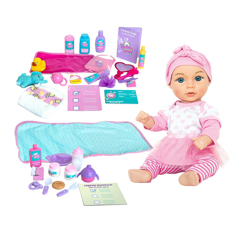 Buy Baby Amoura Love and Feed Doll 15 inch | Yallatoys.com