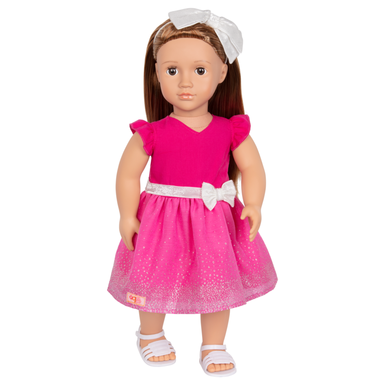 Buy Our Generation Doll with Pink Dress Joanna | Yallatoys.com